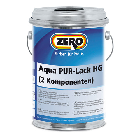 ZERO Aqua Pur-Lack HG watergedragen 2 komponenten polyurethanlak